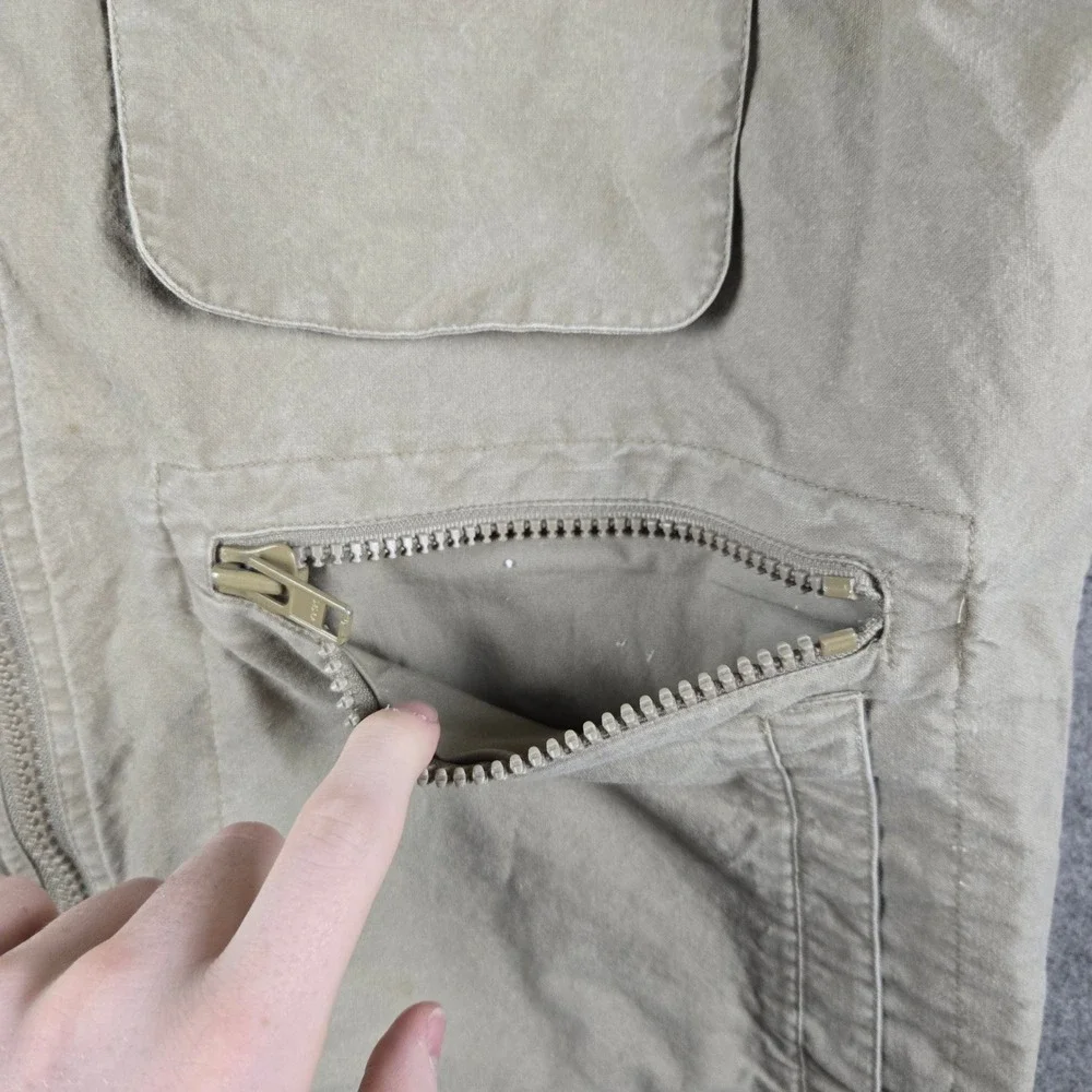 Vintage Banana Republic Safari Vest Mens Medium Khaki Utility Fishing Gorpcore